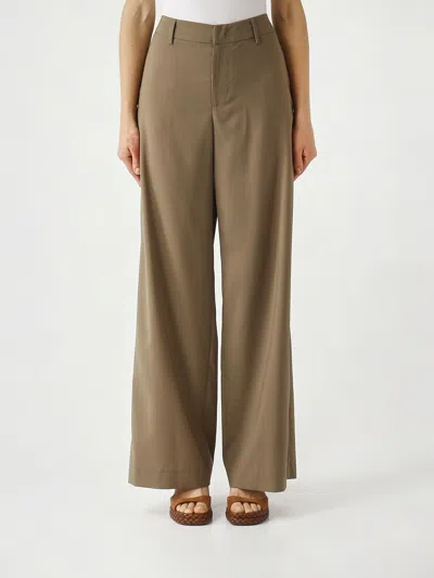 Pt Torino Wide-leg Elasticated-waist Trousers In Brown