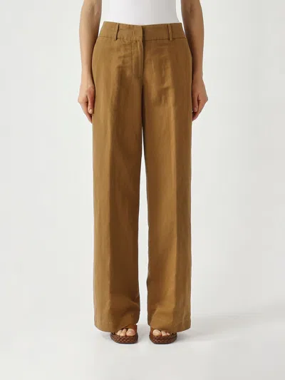 Pt Torino Wide-leg Tailored Trousers In Brown