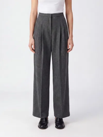 Pt Torino Cashmere Wide-leg Trousers In Gray