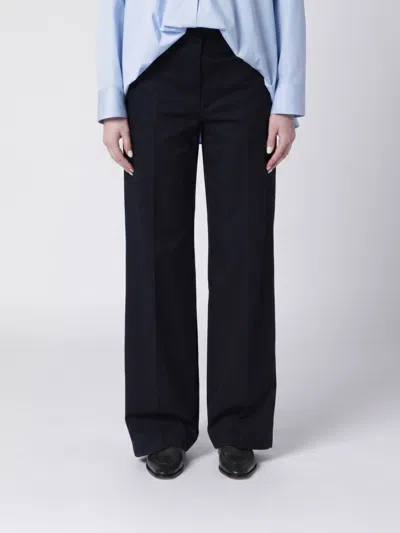 Pt Torino Wide Leg Trousers Belt Loops Pockets In Black