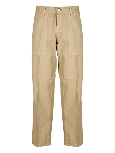 Pt Torino Patch-pocket Trousers In Brown