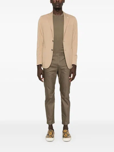 Pt Torino Pendant-detailing Trousers In Brown