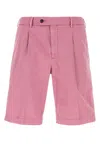 Pt Torino Fuchsia Stretch Corduroy Bermuda Shorts