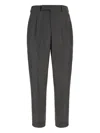 Pt Torino Pinstripe Pleated Trousers In Gray