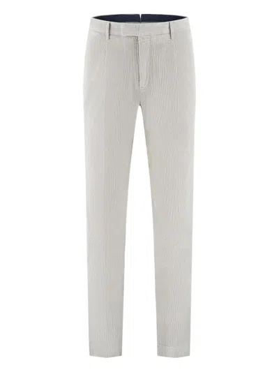 Pt Torino Pinstripe Straight-leg Trousers In Gray