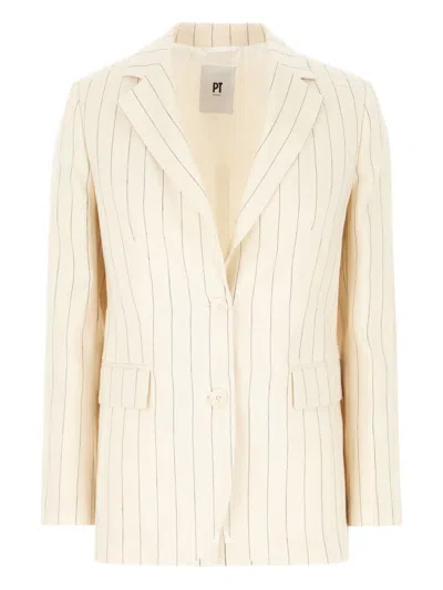 PT TORINO PINSTRIPED BLAZER
