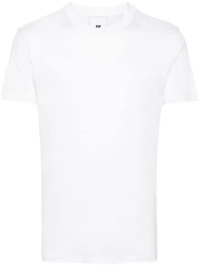 Pt Torino Round-neck Stretch T-shirt In White