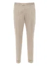 Pt Torino Trousers With Belt Loops And Pockets In Neutral
