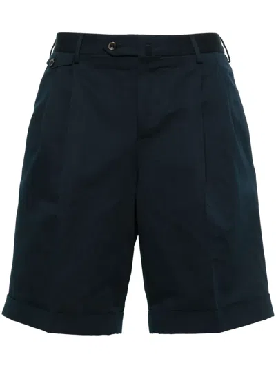 Pt Torino Pleat-detail Bermuda Shorts In Blue