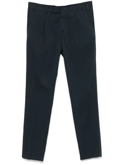 Pt Torino Pleat-detail Chinos In Blue