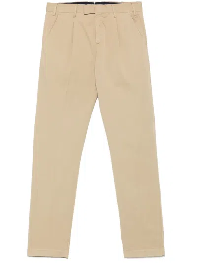 Pt Torino Pleat-detail Chinos In Neutrals