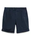 Pt Torino Pleat-detail Shorts In 蓝色
