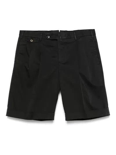 Pt Torino Pleat-detail Shorts In Black