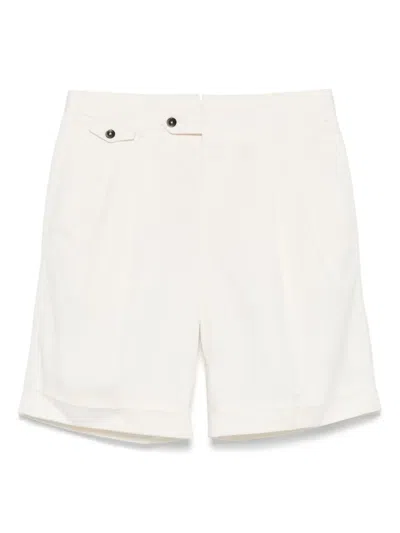 Pt Torino Pleat-detail Shorts In Neutrals