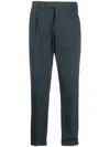 Pt Torino Pleat-detail Tapered Trousers In Blau