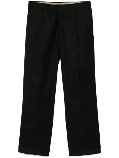 Pt Torino Pleat-detail Trousers In Black