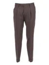 Pt Torino Pleat-detail Trousers In Brown
