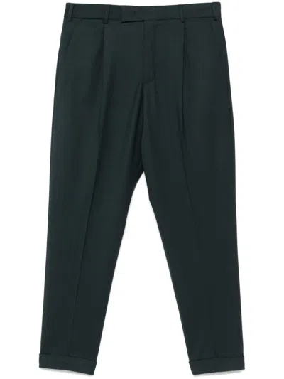 Pt Torino Pleat-detail Trousers In Green