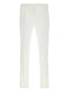 Pt Torino Cotton Stretch Pant With Back Pockets In White
