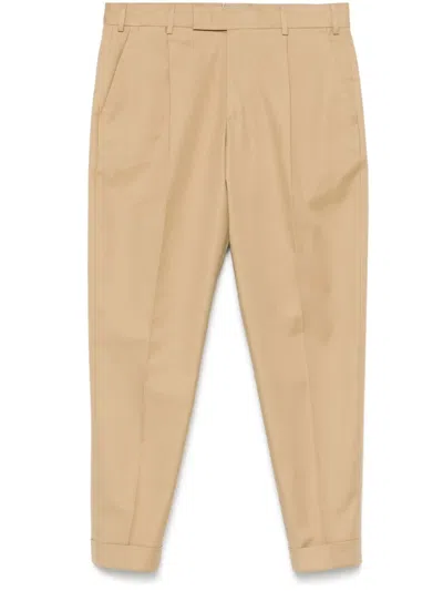 Pt Torino Pleat-detail Trousers In Neutrals