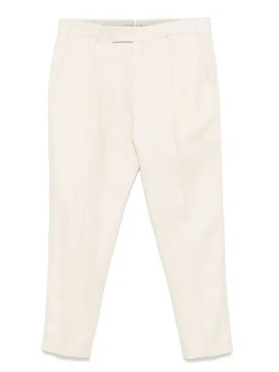 Pt Torino Pleat-detail Trousers In Neutrals