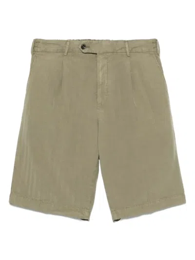 Pt Torino Pleat-detailed Shorts In 绿色