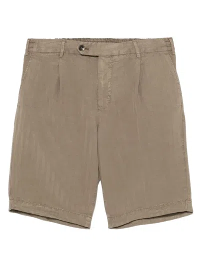 Pt Torino Pleat-detailed Shorts In Grey