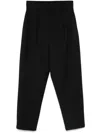 Pt Torino Crepe Cropped Trousers In Black