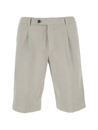 Pt Torino Pleated Bermuda Shorts In Gray