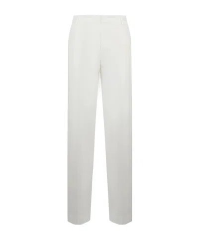 Pt Torino Pleated Casual Pants In White