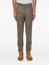 Pt Torino Pleated Check Trousers