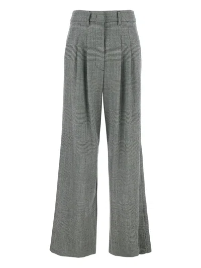 PT TORINO PLEATED CHECK TROUSERS