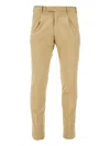 Pt Torino Beige Stretch Corduroy Pant In Neutrals