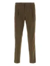 Pt Torino Cappuccino Stretch Corduroy Pant In Green