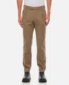 Pt Torino Pleated Cotton Trousers In Brown