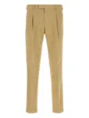Pt Torino Beige Stretch Cotton Pant In Neutral
