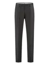 Pt Torino Pleated-cuff Trousers In Gray