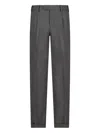 Pt Torino Pleated-cuffed Trousers In Black