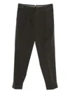 Pt Torino Pleated Cuffed Trousers In Black