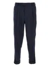 Pt Torino Pleated-cuffed Trousers In Blue