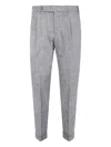 Pt Torino Relaxed Trousers With Cuffed Hem And Pockets In Gray