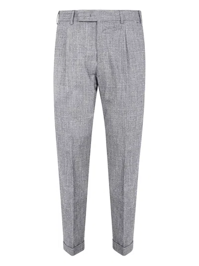 Pt Torino Relaxed Trousers With Cuffed Hem And Pockets In Gray