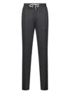 Pt Torino Pleated Drawstring Trousers In Gray