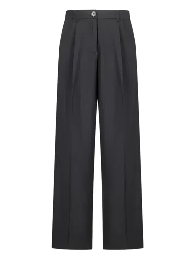 Pt Torino Pleated-front Trousers In Black