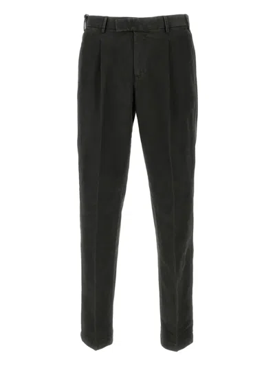 Pt Torino Pleated Pants In Black