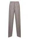 Pt Torino Pleated Pinstripe Trousers In Gray