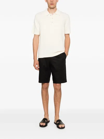 Pt Torino Pleated Shorts In Black