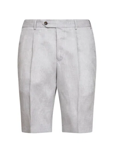 Pt Torino Pleated Shorts In Gray