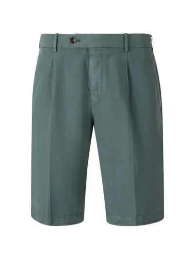 Pt Torino Pleated Shorts In Green