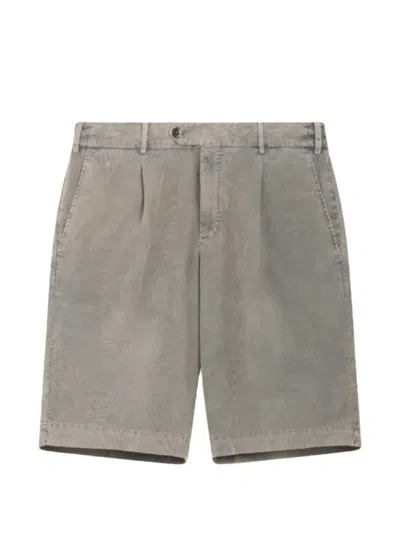 Pt Torino Pleated Shorts In Neutral